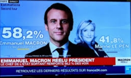 Urgent: Le président Emmanuel Macron réélu au second tour avec 58,2%