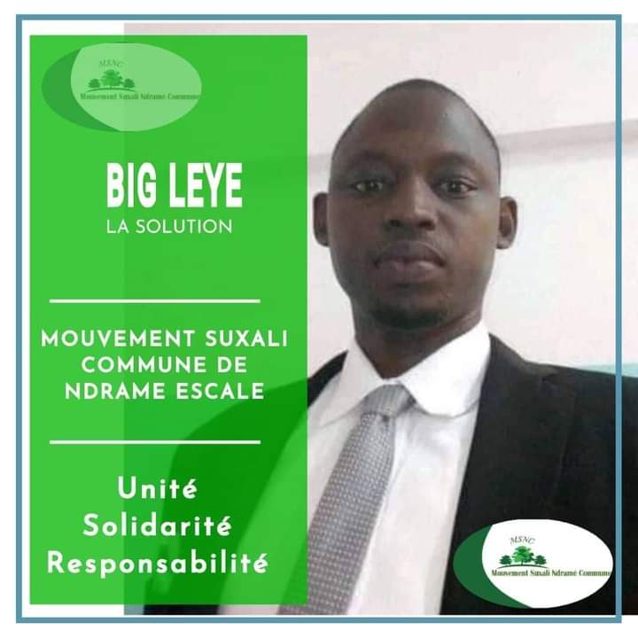 Ndramé Escale/Élections legislatives: Momath Lèye, président du mouvement Suxali Ndramé Escale commune, suspend ses activités dans la coalition Wallu.