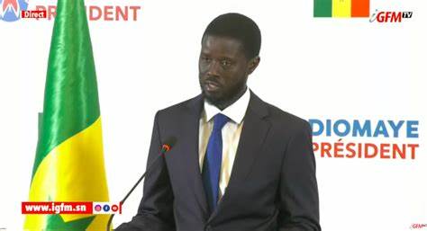Voici la première déclaration officielle du nouveau président du Sénégal Bassirou Diomaye Faye