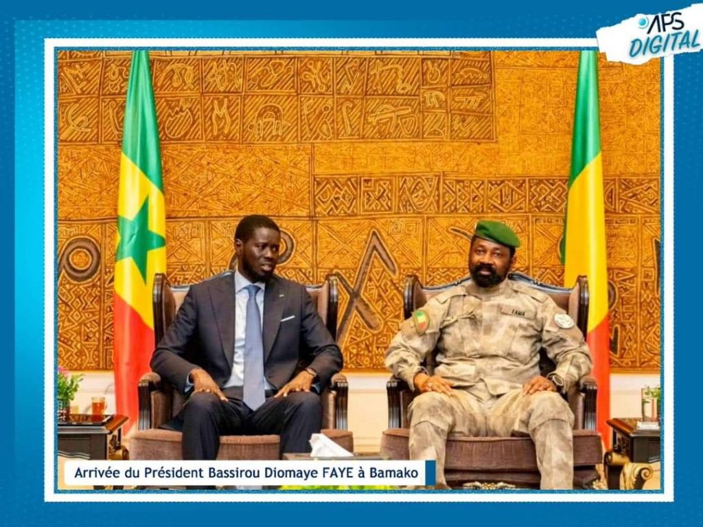 Tournée ouest africaine: Le président Bassirou Diomaye Diakhar Faye reçu par le chef de la junte du Mali Assimi Goïta