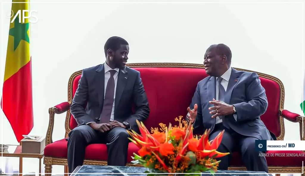Tête à tête Diomaye – Ouattara : Les deux chefs d’Etat s’accordent à renforcer la coopération de l’axe Dakar-Abidjan